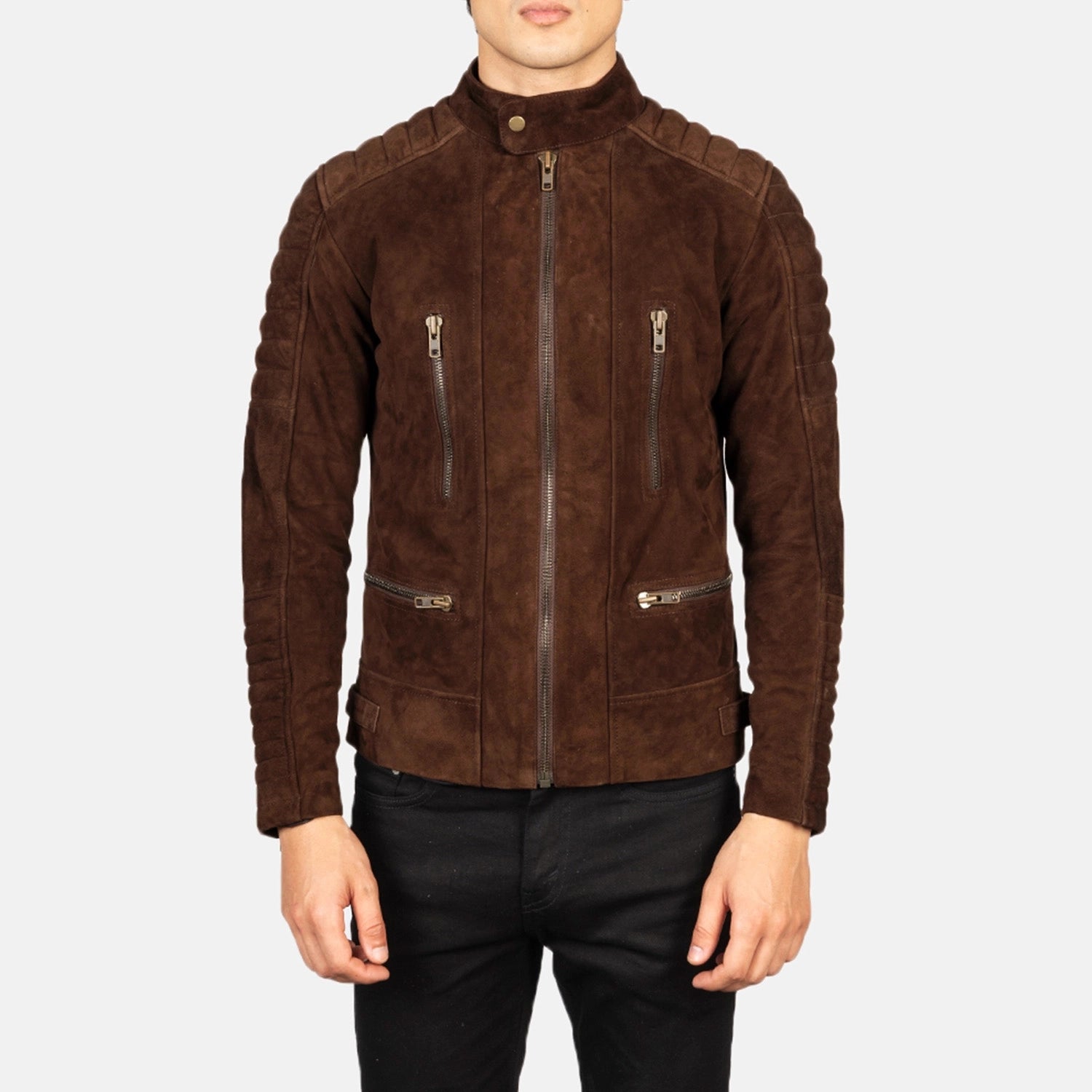 Men's Modern Biker Suede Jacket
