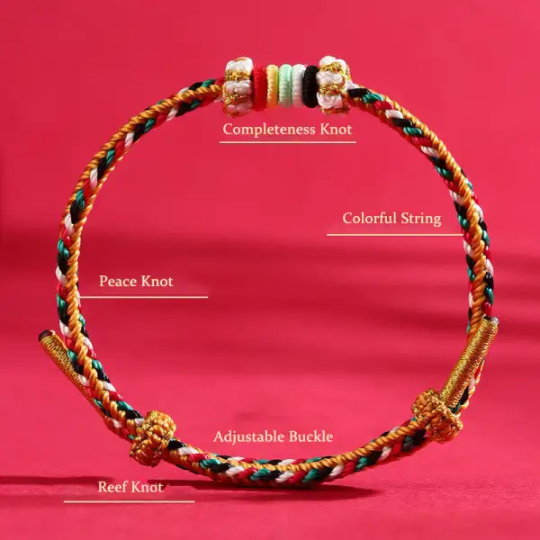 Elements String Completeness Knot Reef Knot Braid Bracelet