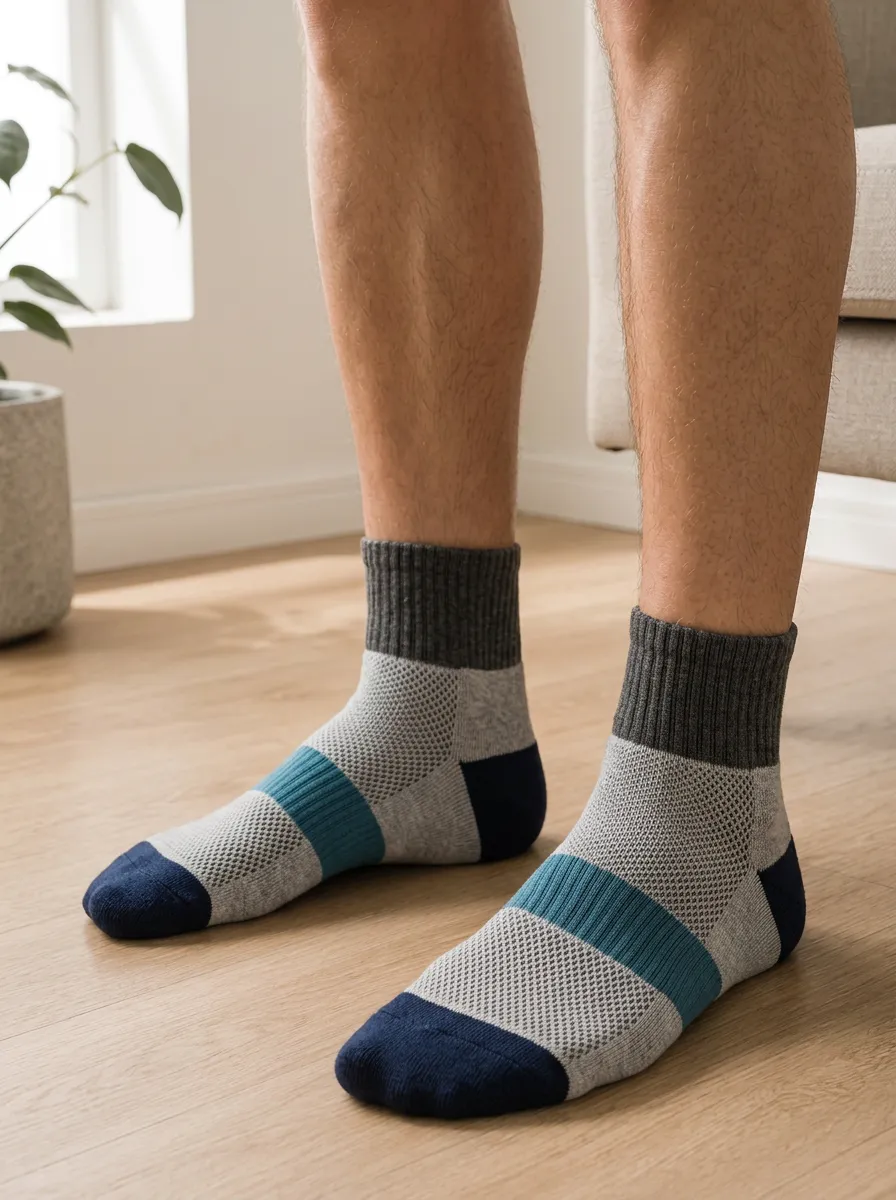 Men's Casual Daily Colorblock Patterned Knit Socks