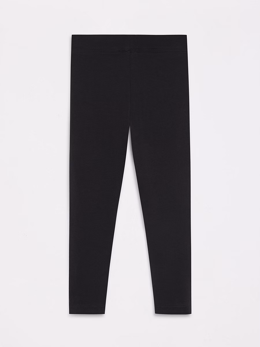 Black Cotton Rich Girls School Leggings 2 Pack detail 3