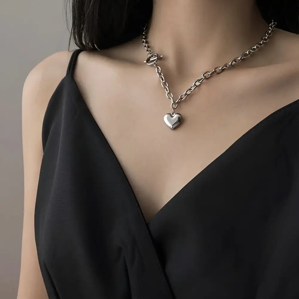 Draped Heart Necklace