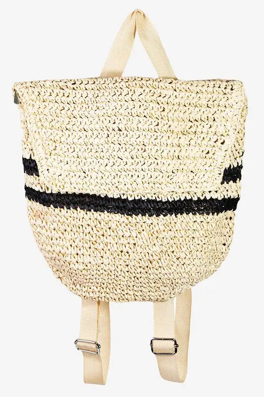 Straw Braided Backpack