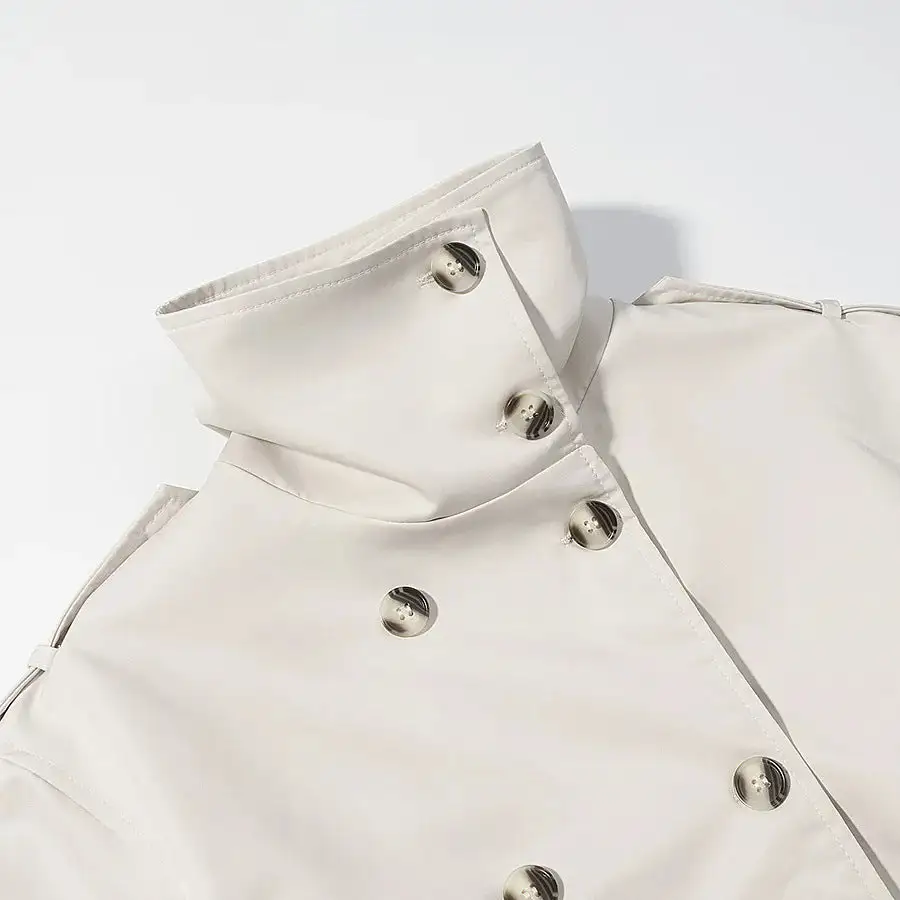 Modern Cropped Trench Coat