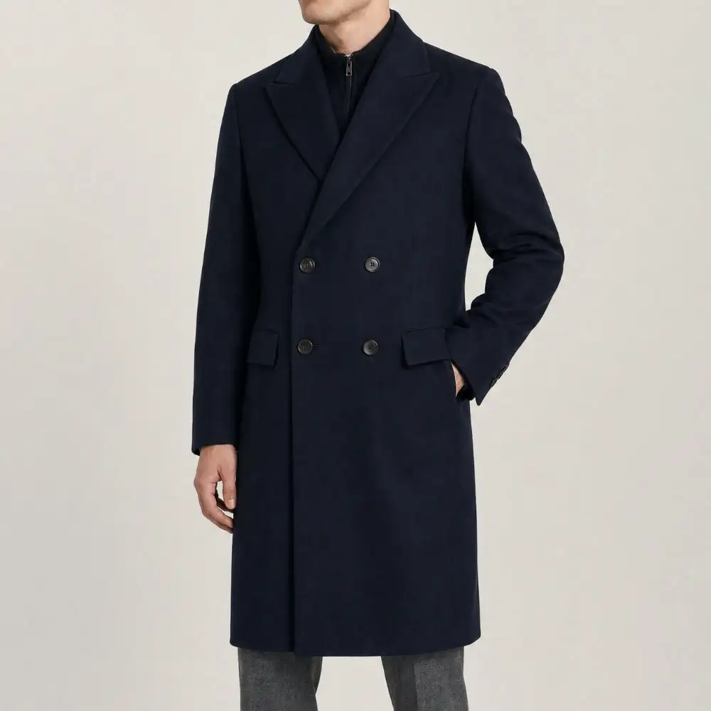 Double Breasted Cashmere Wool Coat