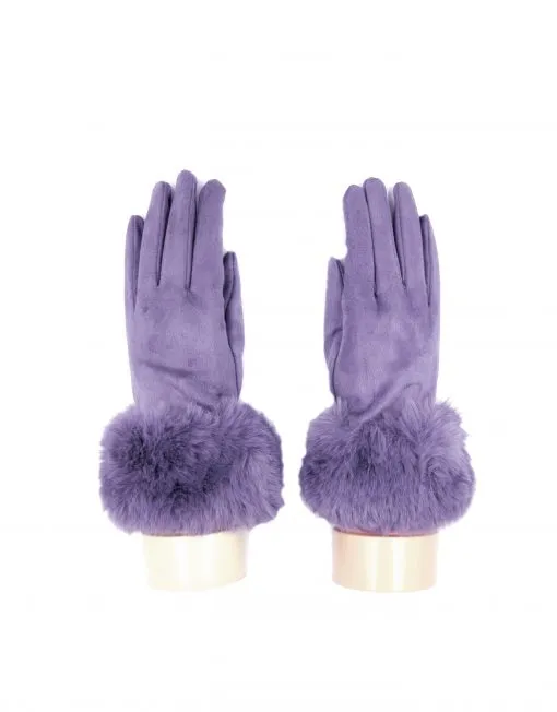 Classic Faux Fur Trim Gloves