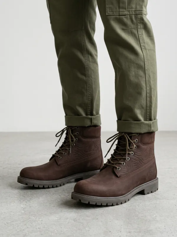 Unisex Classic Outdoor Lover Topographic Map Print Work Boots