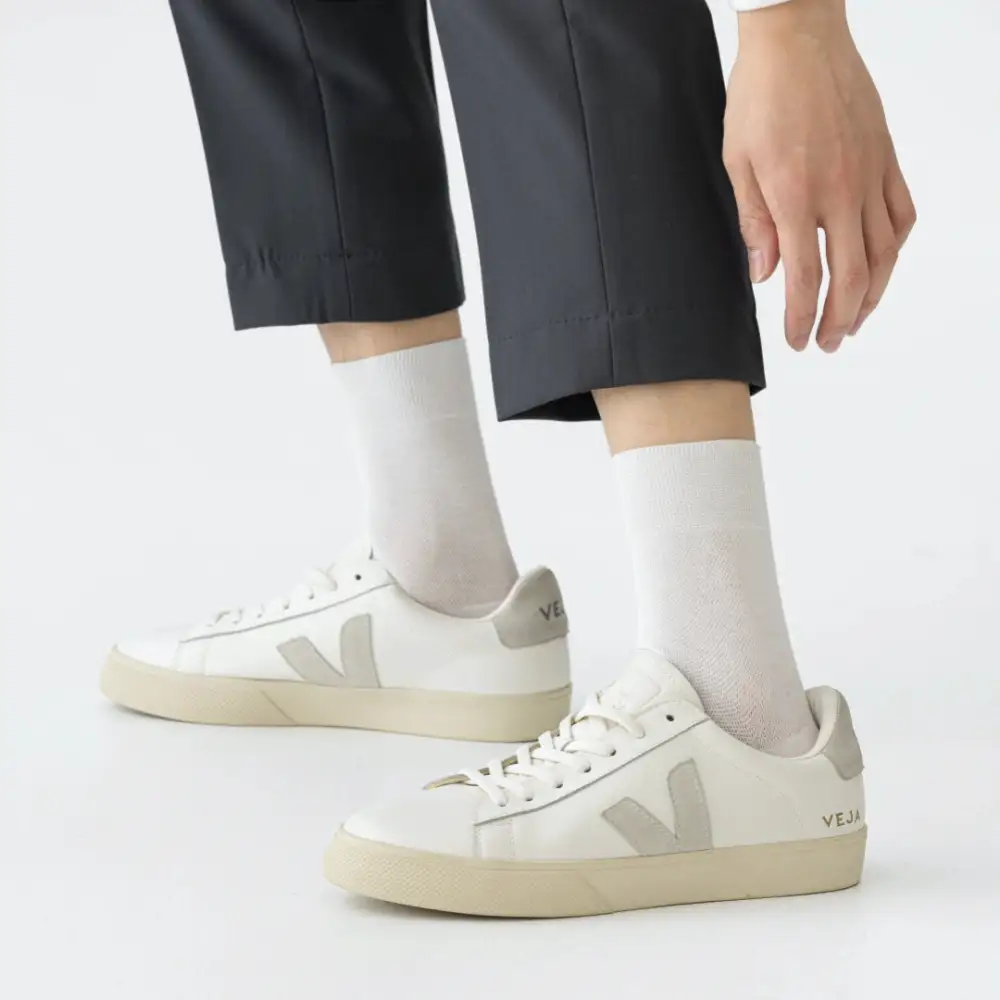 Cotton Mesh Knit Crew Socks
