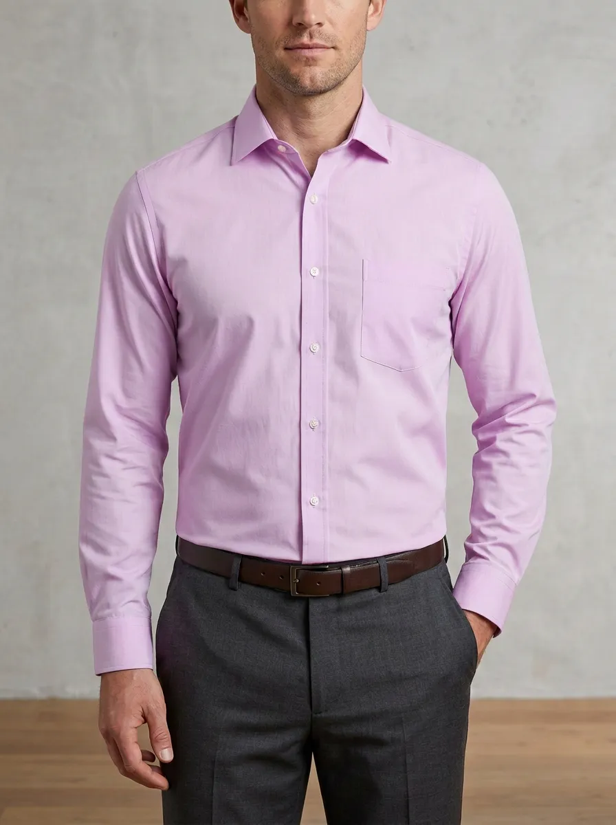 Men's Professional Solid Dress Shirt