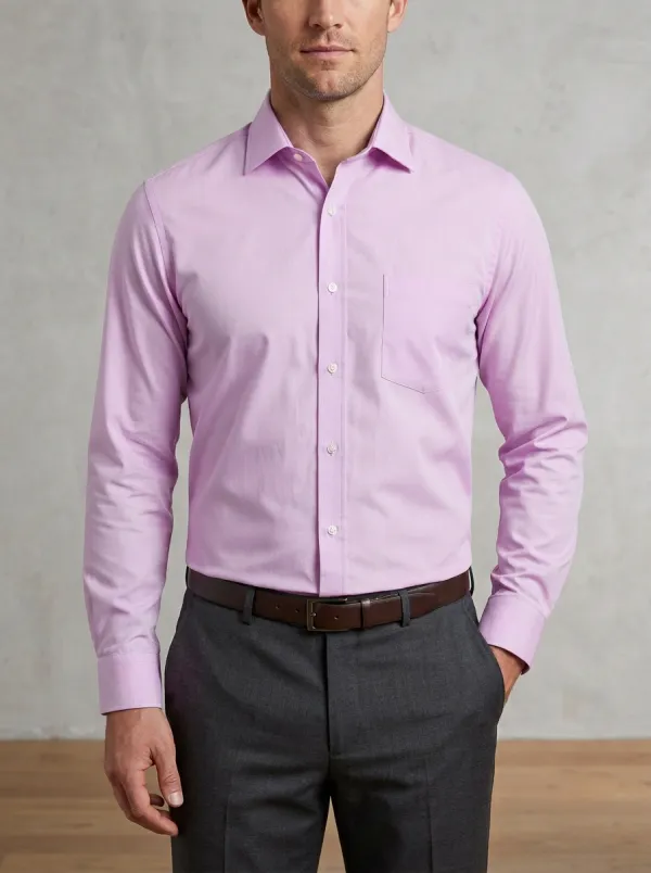 Men's Professional Solid Dress Shirt