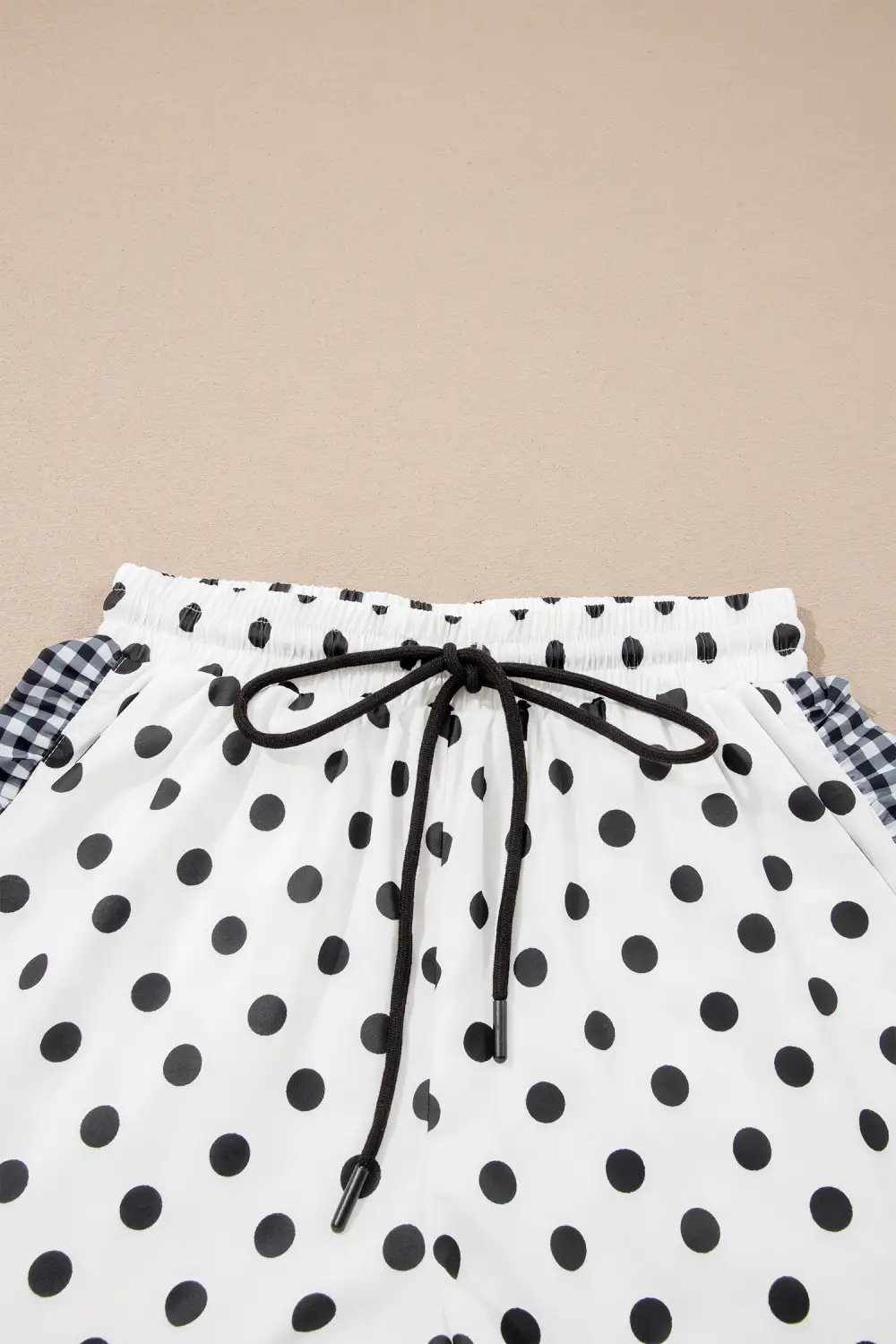 Refined Drawstring Elastic-Waist Ruffled Pocketed Casual Shorts