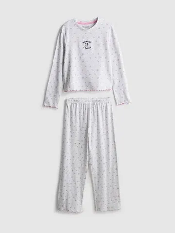 5-15yrs | Ribbed Floral Print Pyjamas