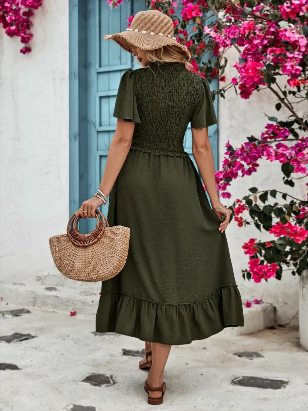 Layered Ruffle Trim Ruffled Detail Skirt