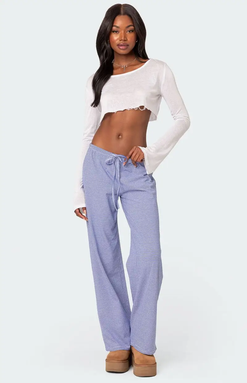 Edikted Olivia Striped Loose Fit Pants