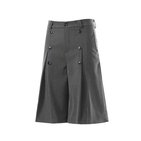 Wide Leg Striped Short