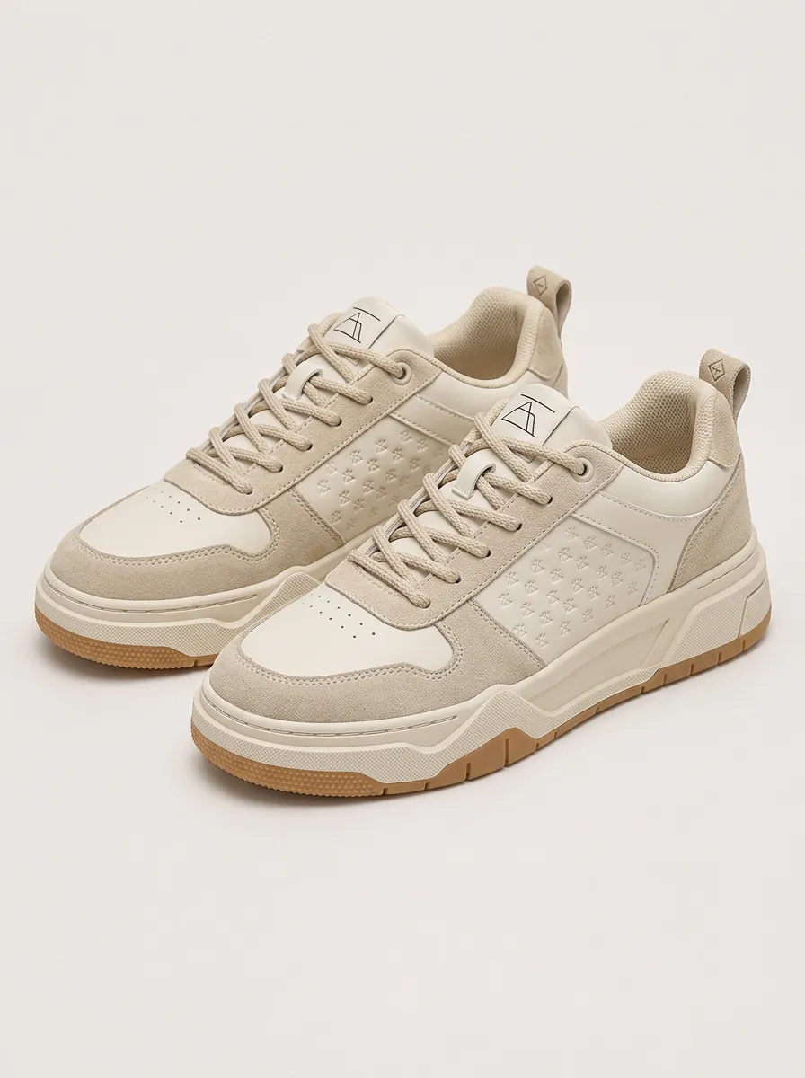 Men's Minimalist Embossed Suede Skate Shoes