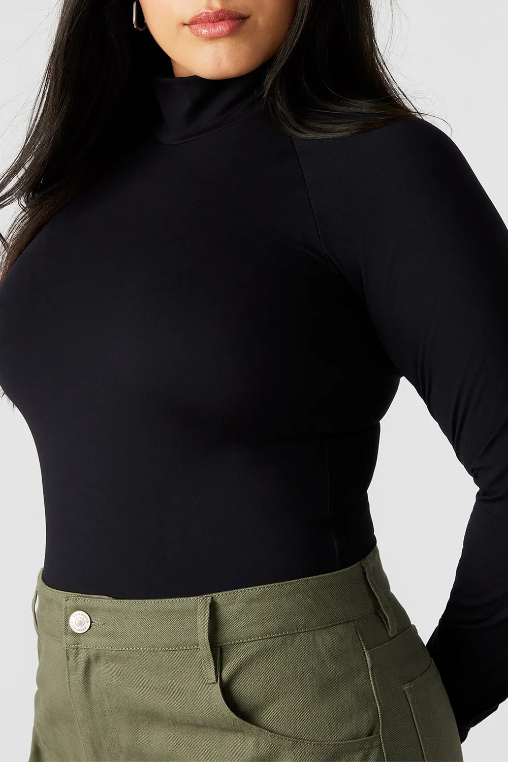 HIGH NECK BODYSUIT BLACK