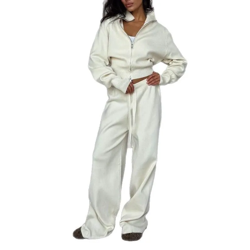 Knit Cardigan Sweater Pants Set
