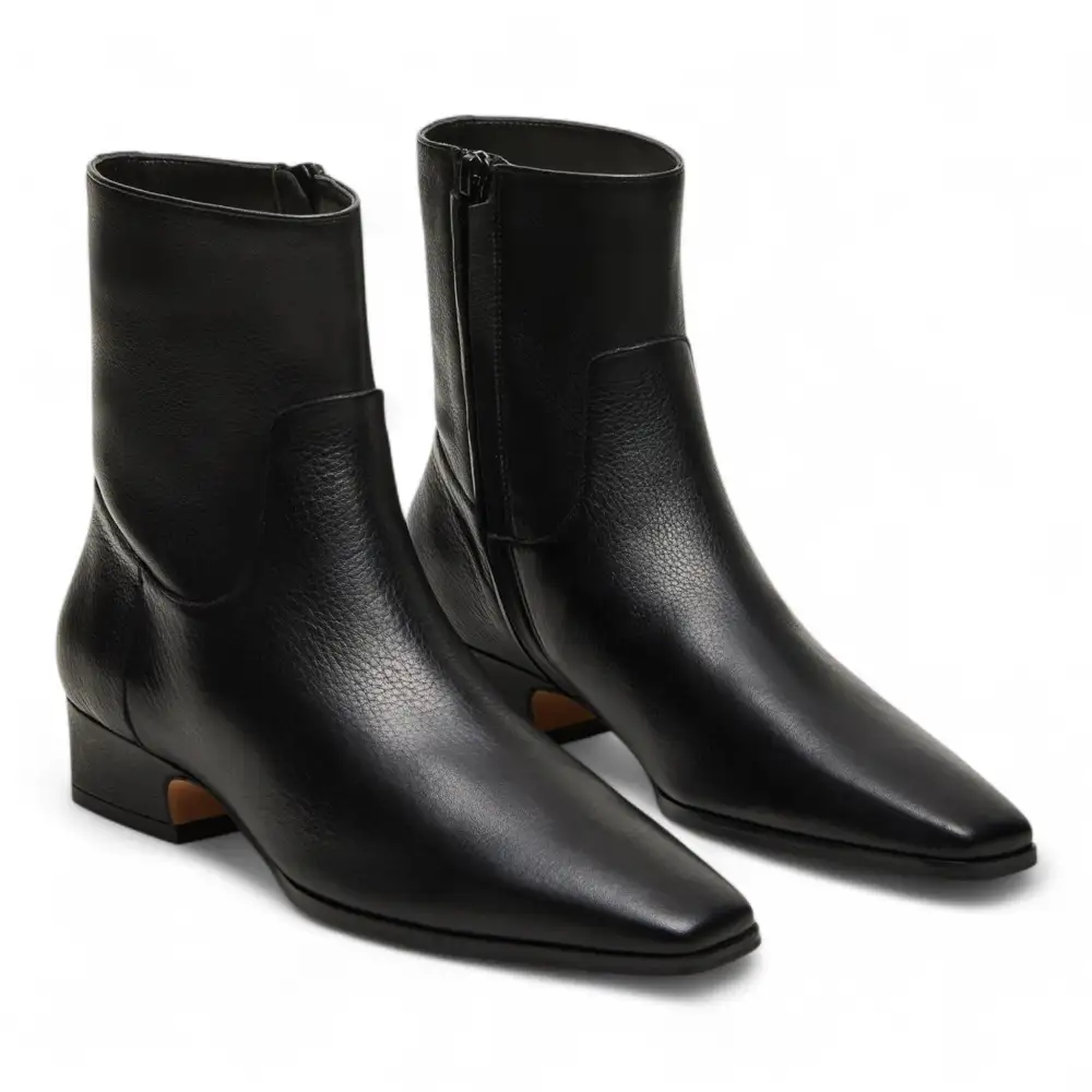 Dusty Square Toe Suede Ankle Bootie