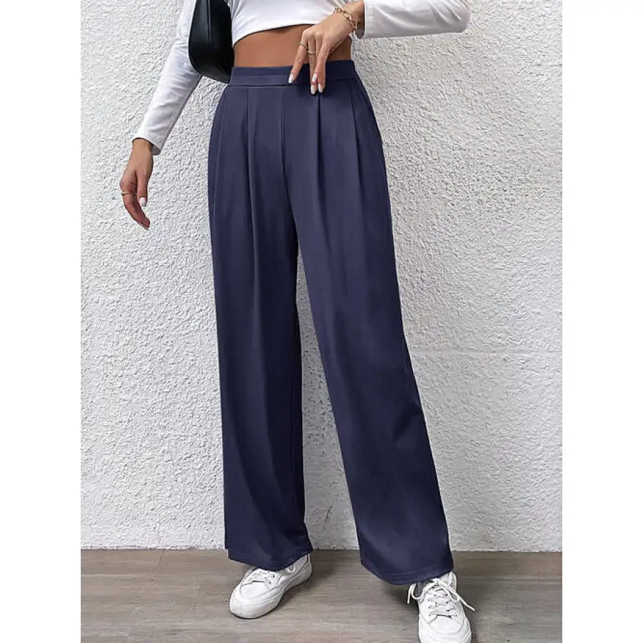 High Waist Straight Pants