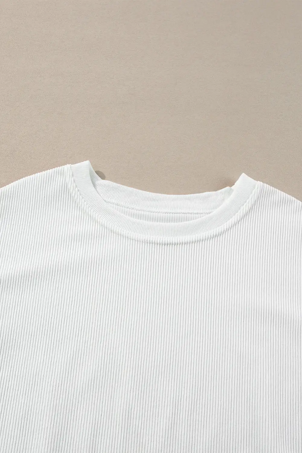Easygoing Relaxed Ribbed Sweatshirt