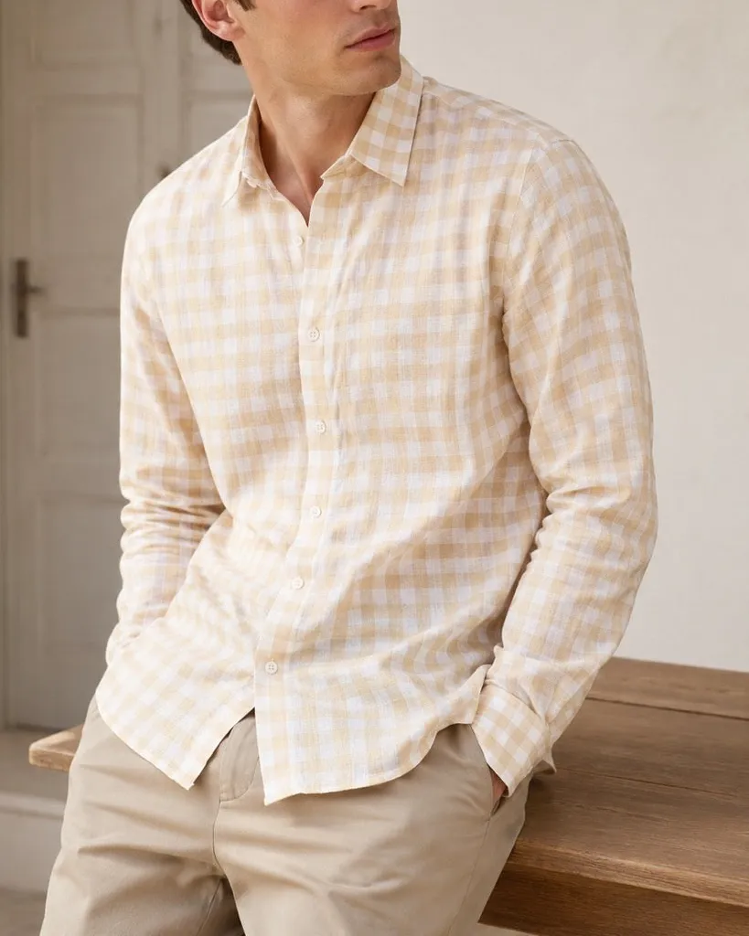 Weekend Checked Slim Fit Button Down Men's Formal Shirt