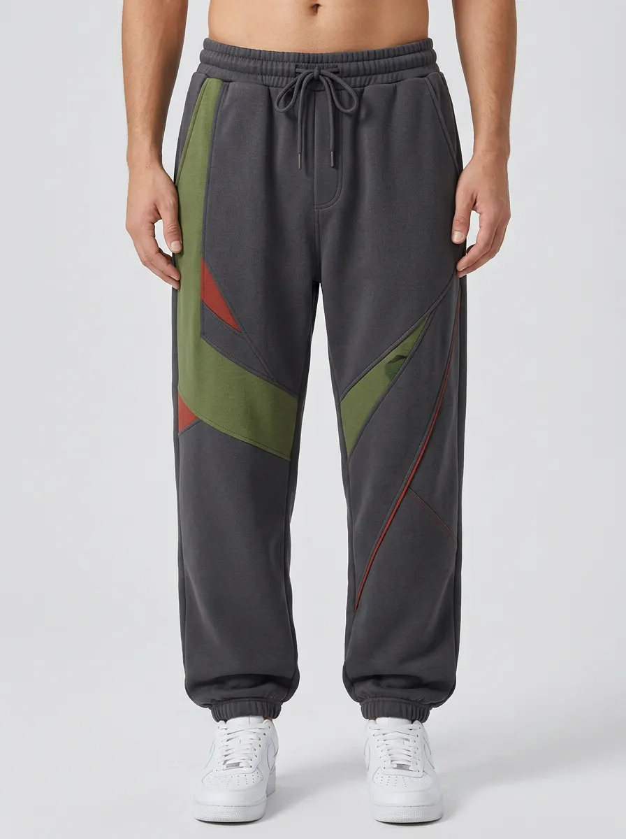 Unisex Geometric Block Print Sweatpants