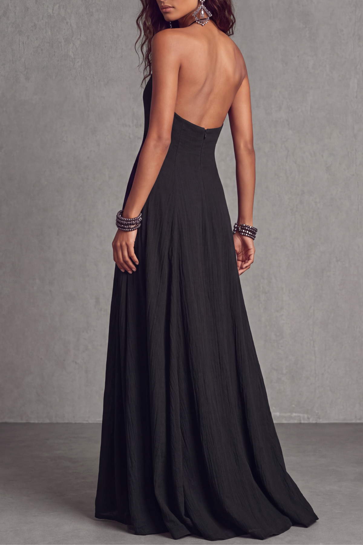 Halter Neck Backless Maxi Dress