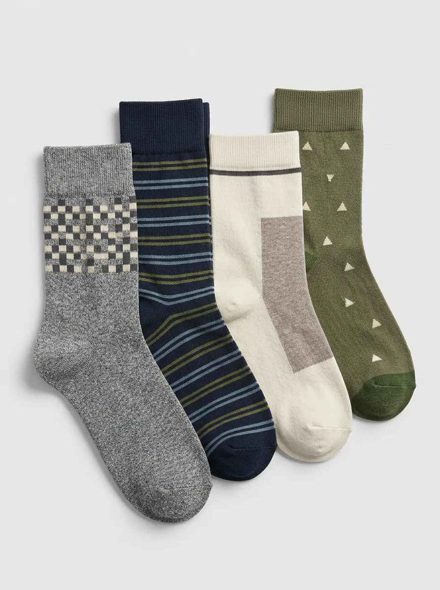 Unisex Weekend-Style Four Pair Socks