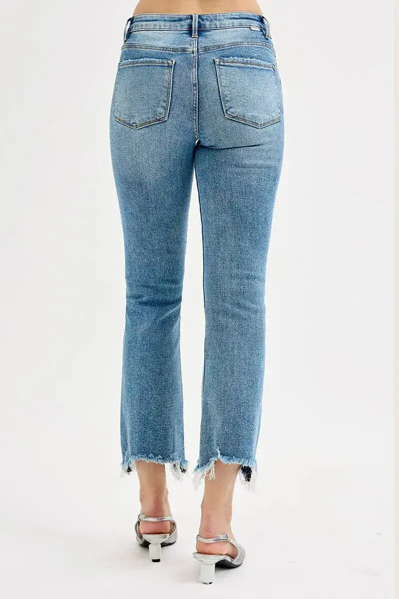 High-Rise Cotton Stretch Denim Jeans
