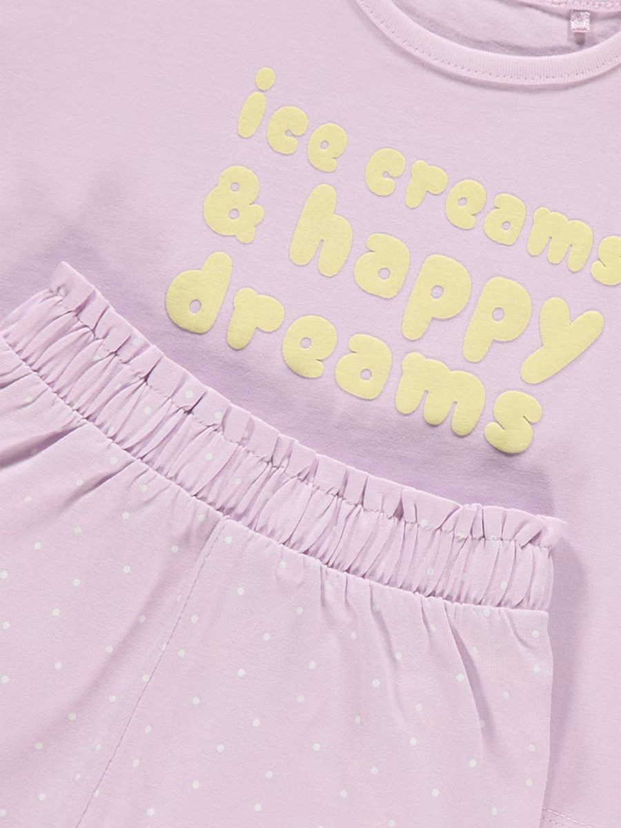 Lilac Ice Cream Top and Shorts Outfit detail 1