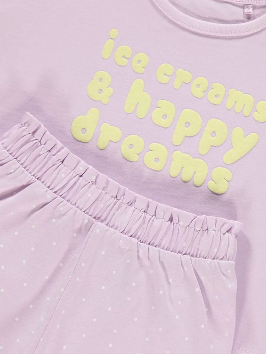 Lilac Ice Cream Top and Shorts Outfit