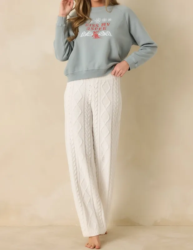 Slate Blue Ski Graphic Sweatshirt