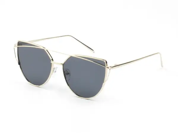 Mirrored Metal Cat-Eye Sunglasses