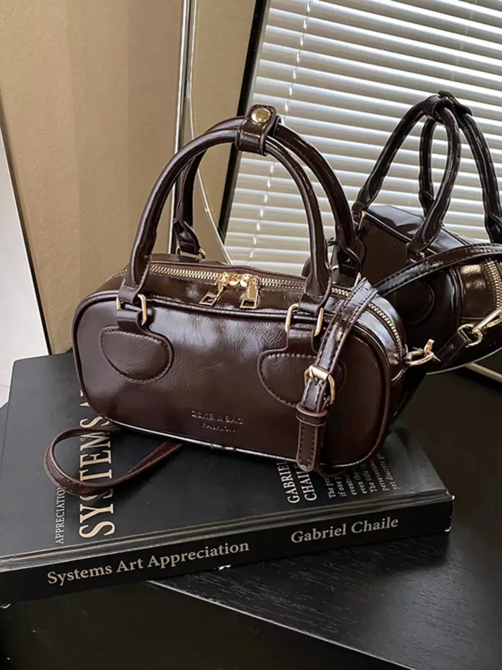 Vintage Style Crossbody Bag with Charm