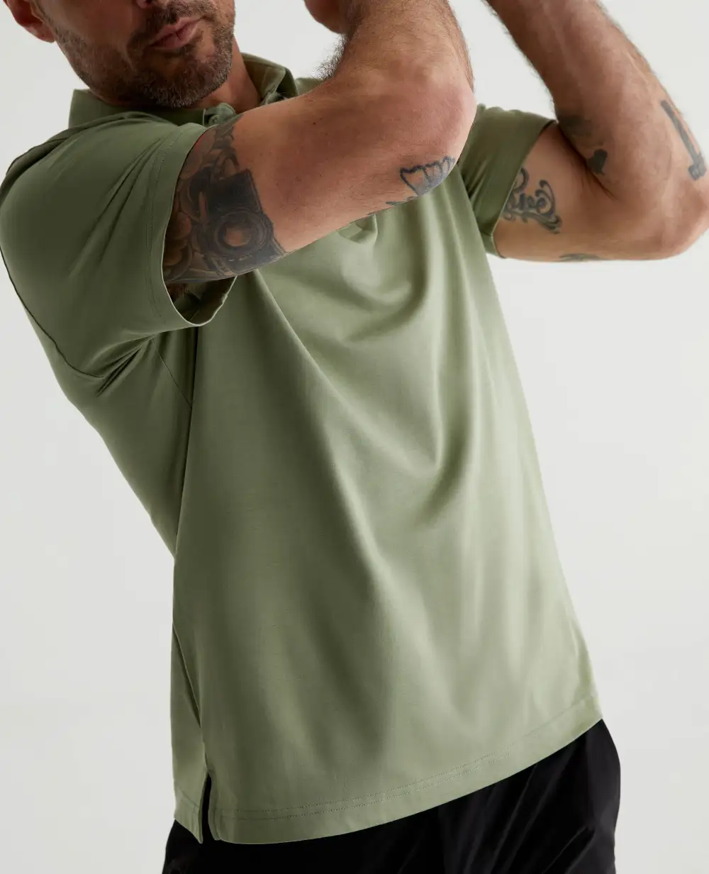 Men's Spread Collar Polo Shirt