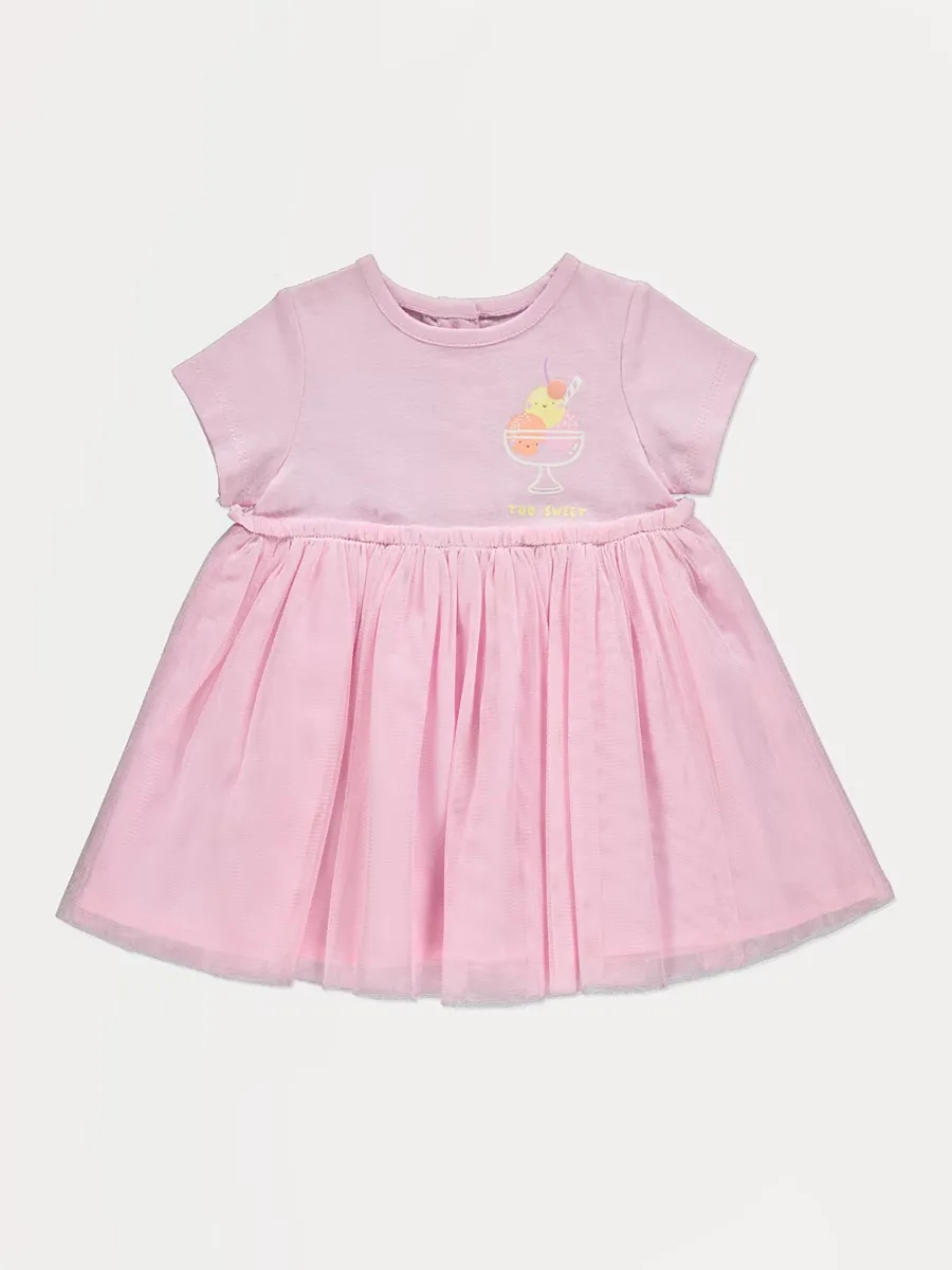 Pink Too Sweet 2 In 1 Short Sleeve Dress