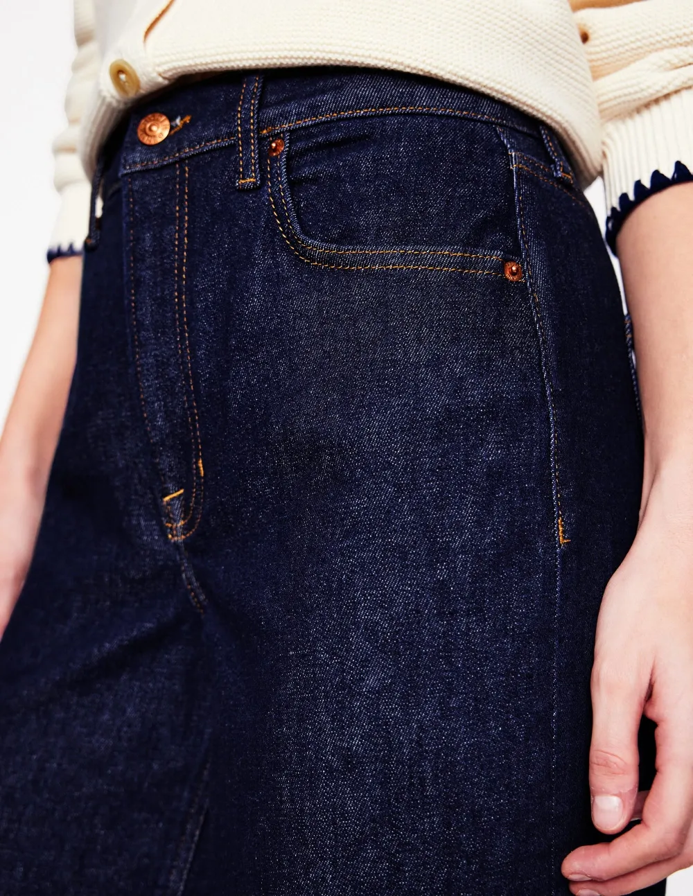High Rise Wide Leg Jeans -Indigo Rinse