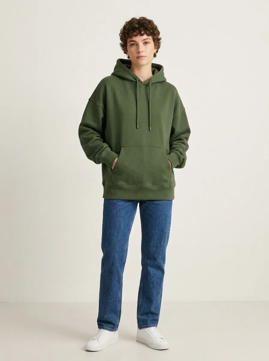 Simple Layer Printed Unisex Leisure Hoodie