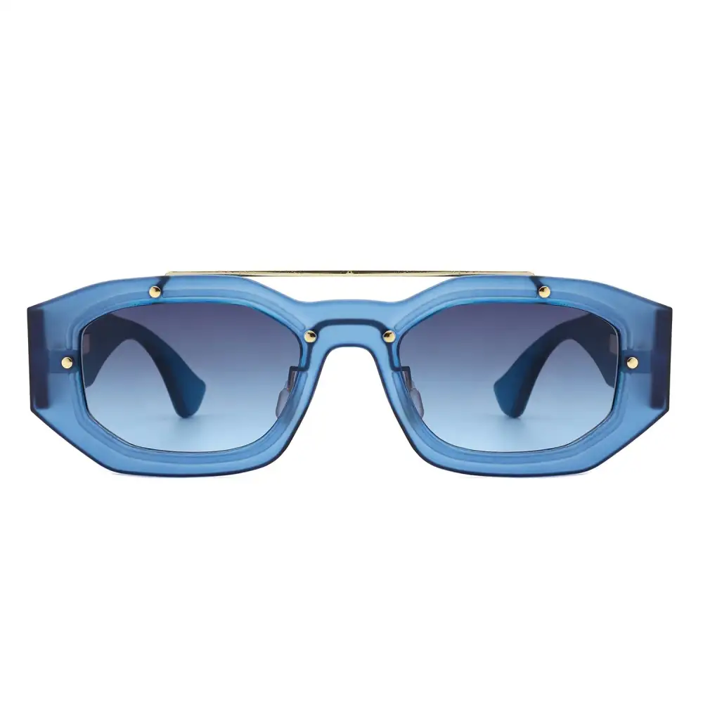 Plush Square Geometric Frame Sunglasses