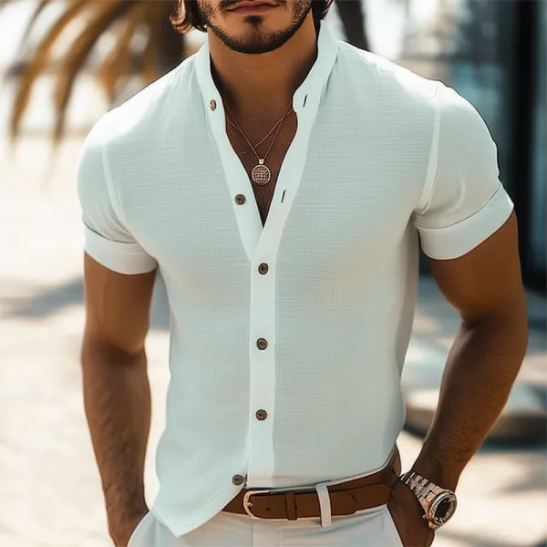 Textured Camp Shirt