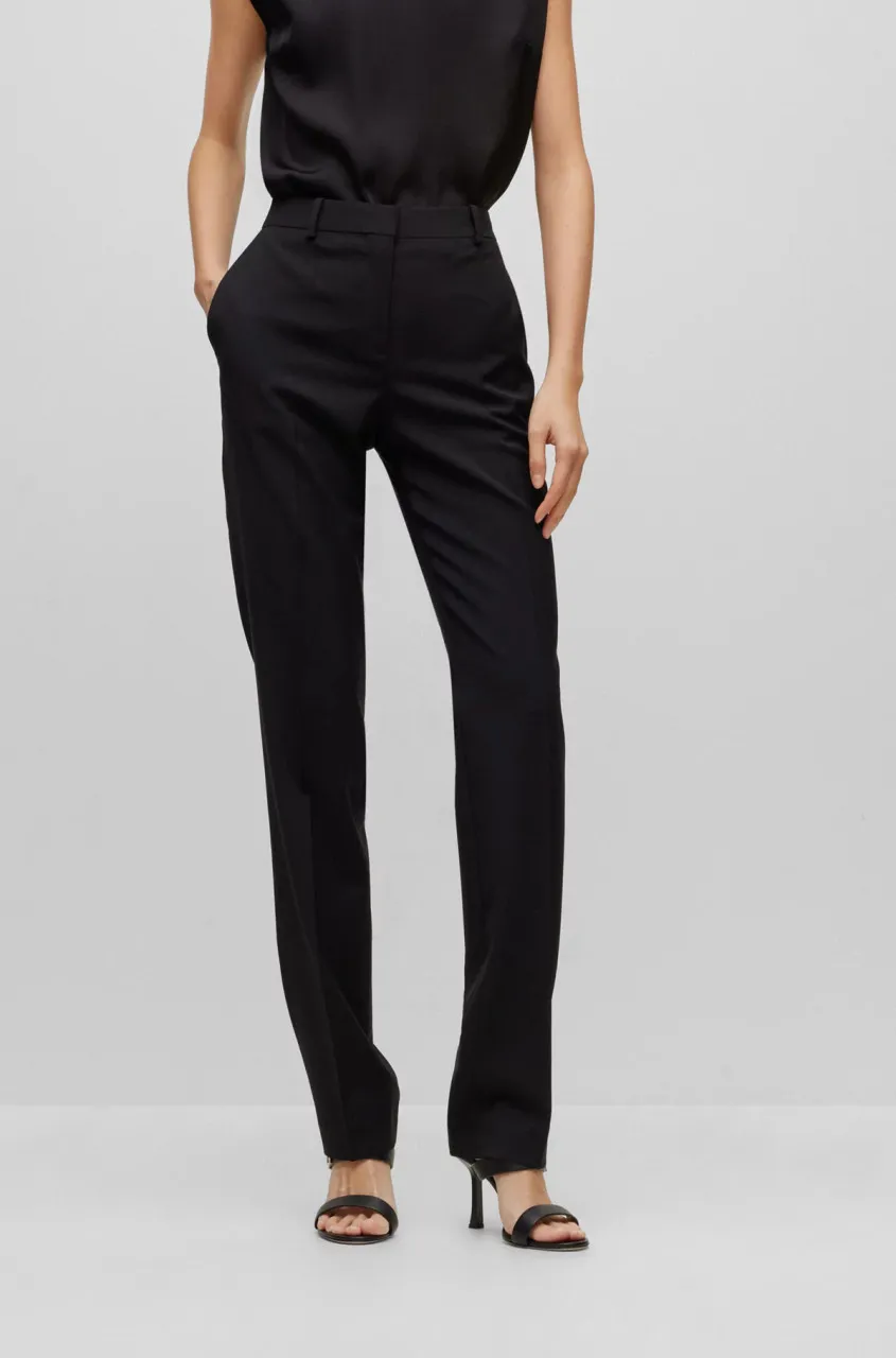 Tailored High-Rise Straight-Leg Women's Trousers