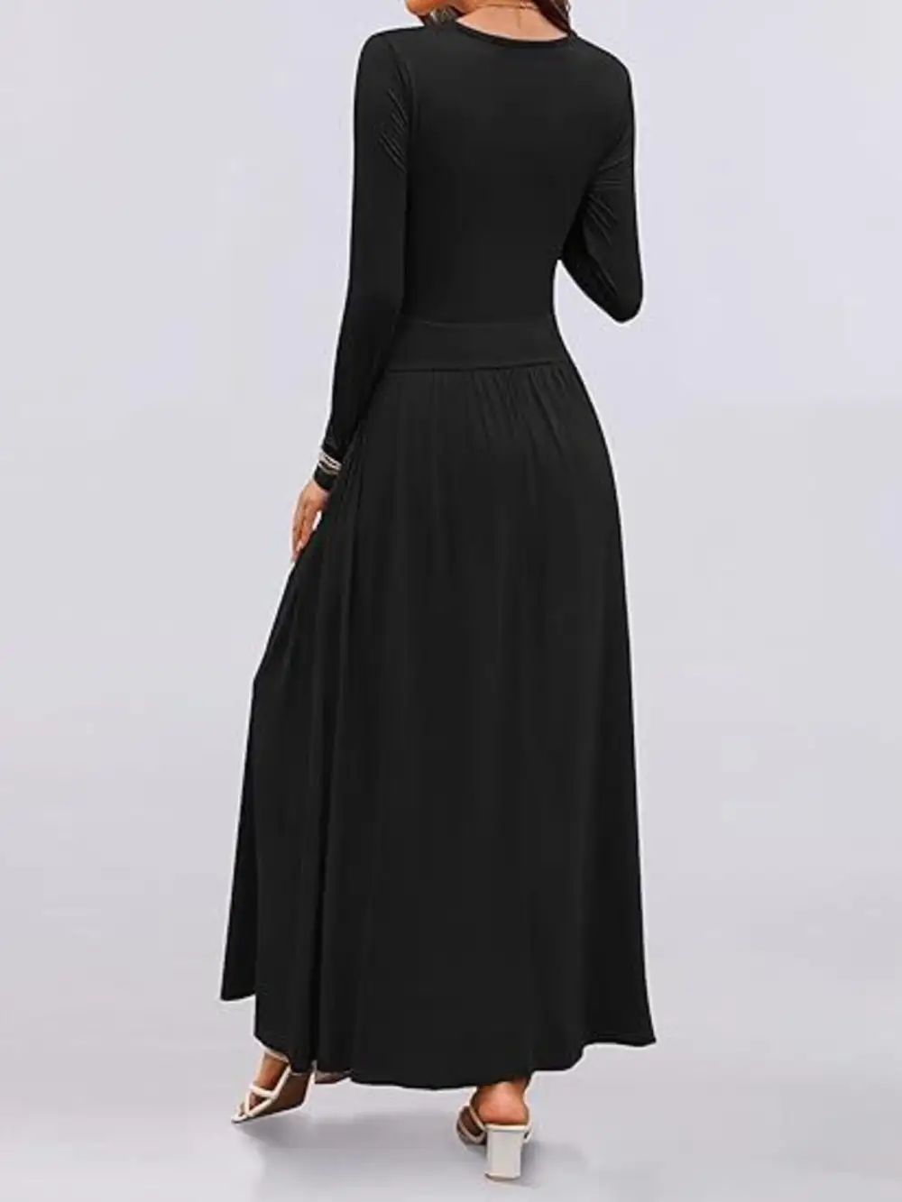 Long Sleeve Maxi Dress With Pockets