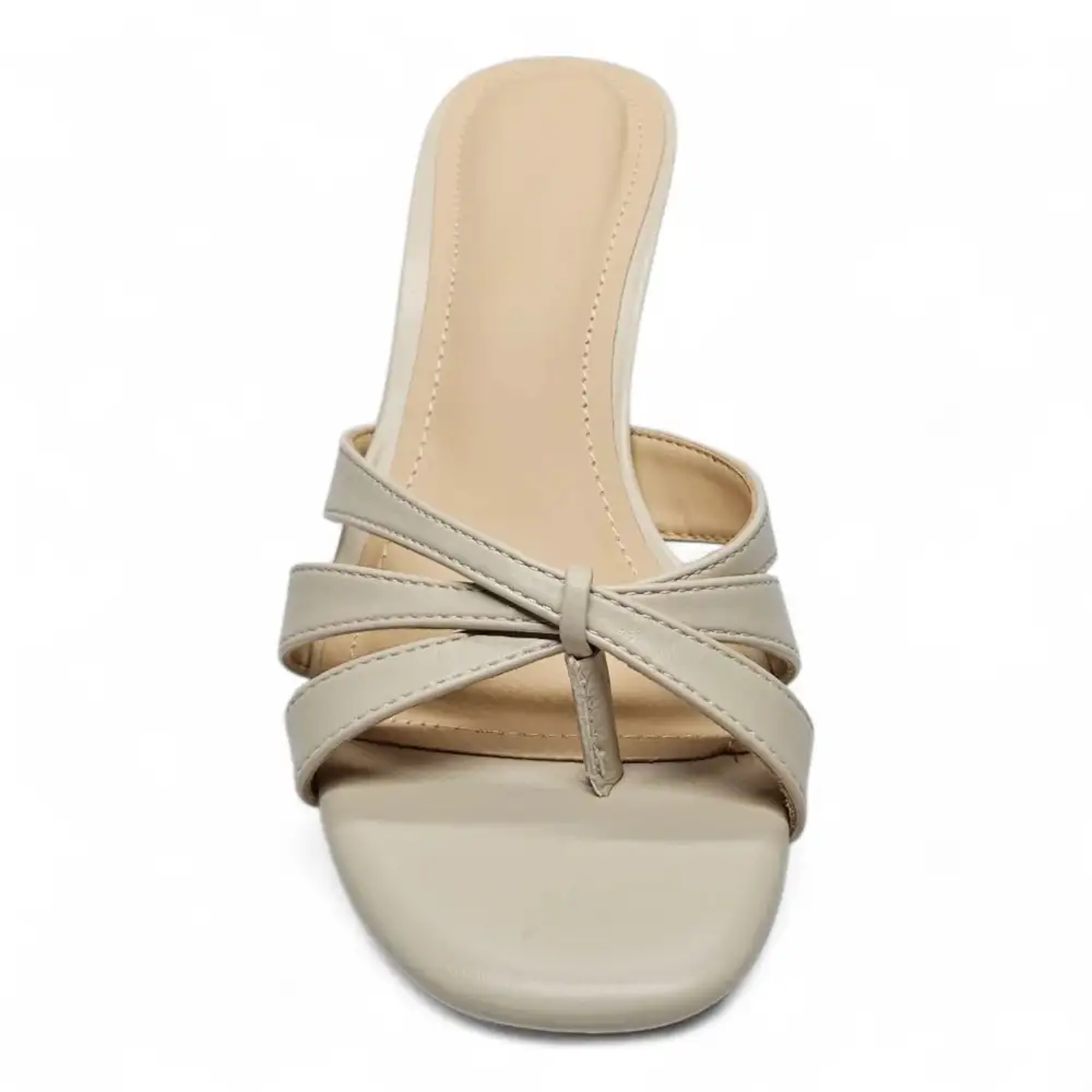 Keep Strappy Thong Kitten Heel Mule Sandals