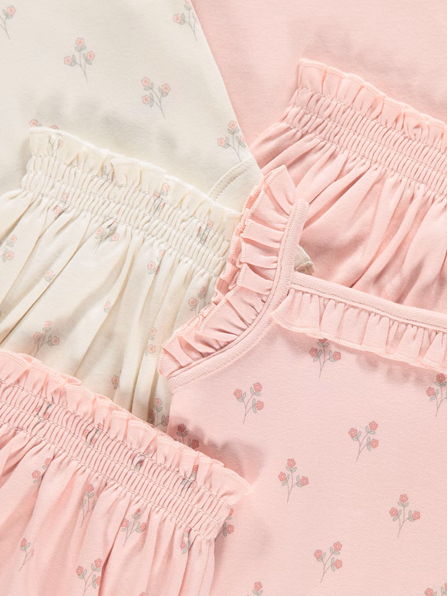 Pink Ditsy Floral Bodysuits and Briefs 3 Pack detail 1