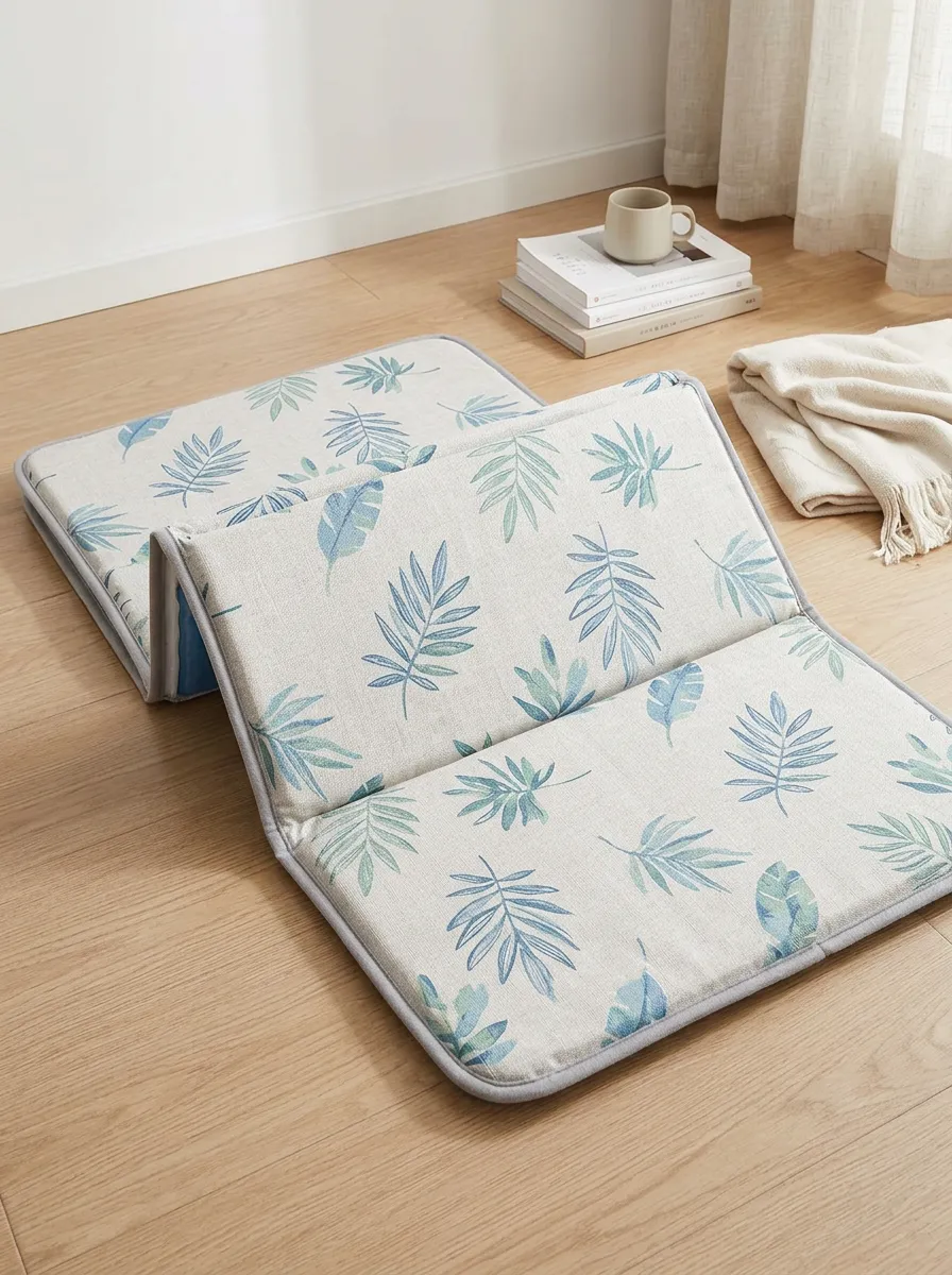 Summer Tropical Leaf Pattern Cooling Mat