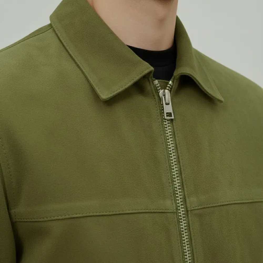 Classic Suede Bomber Western Jacket