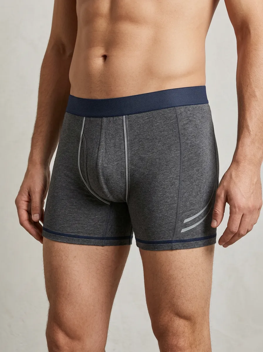 Dynamic Striped Performance Athletic Daily Wear Men's Boxer Briefs