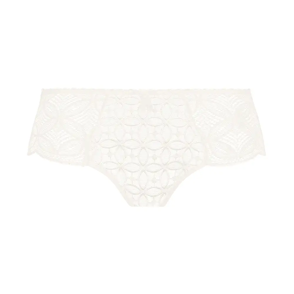 Women's Seamless Elastic Waistband Lace Boxer Panty