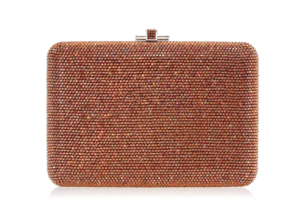 Faceted Slim Slide Statement Clutch