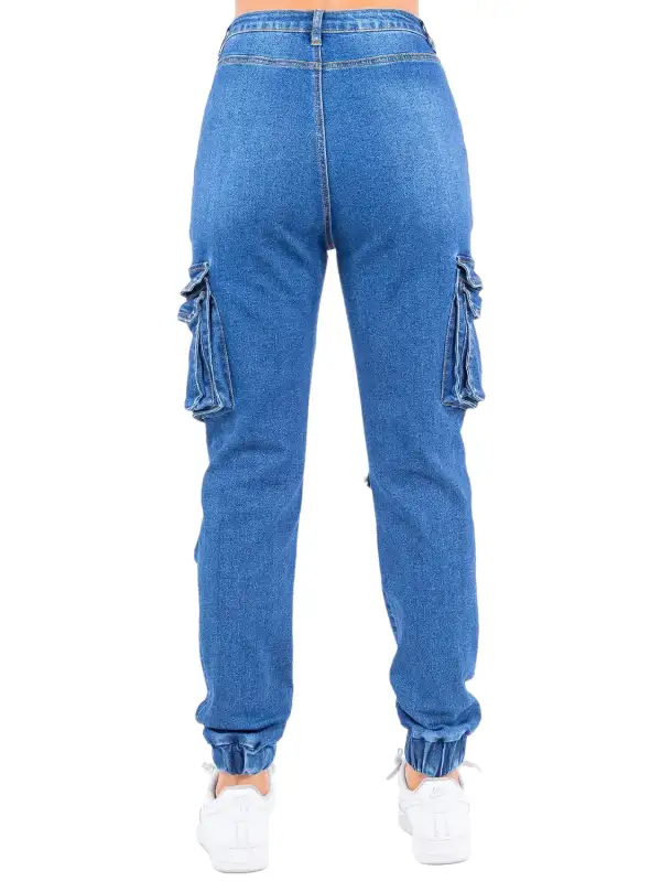 Women's Jogger Denim Cargo Pants
